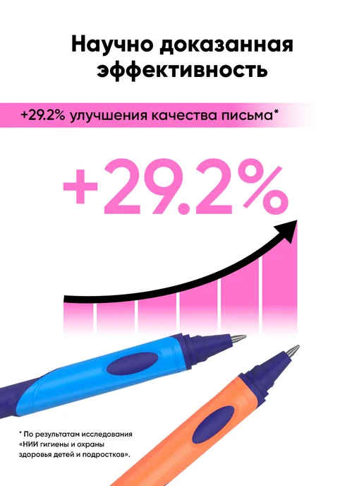 ErichKrause Ручки шариковые синие ErgoLine Kids 10 штук, синий, фото 4