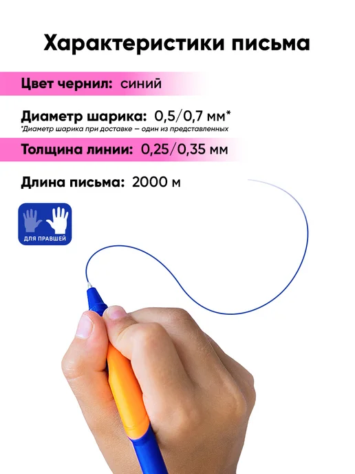 ErichKrause Ручки шариковые синие ErgoLine Kids 10 штук, синий, фото 6