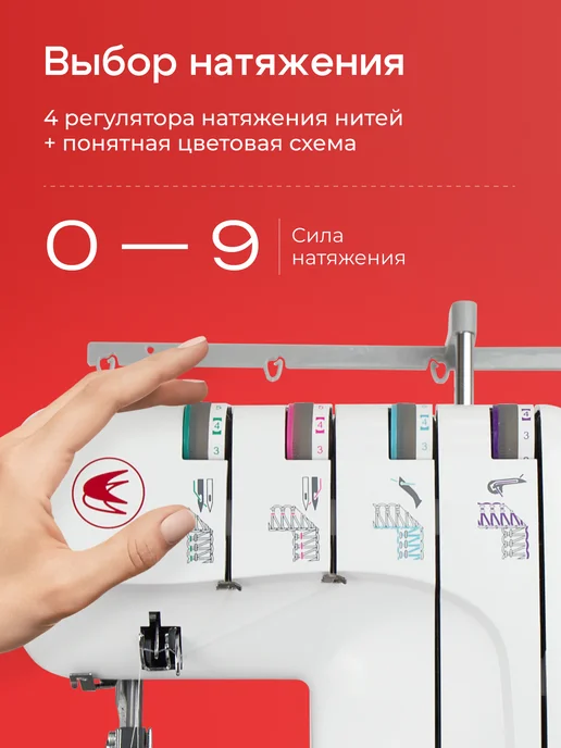 Chayka Оверлок Чайка 649 2 3 4-ниточный, белый, фото 6