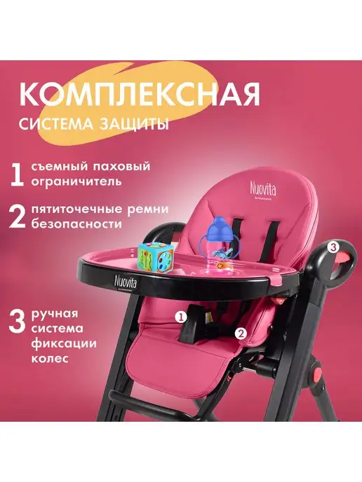Nuovita Стульчик для кормления 2 в 1 Futuro Nero, черный, фото 3