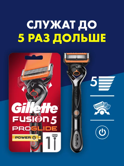 GILLETTE Бритва мужская станок для бритья с 1 кассетой Proglide Power