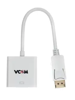 Переходник DisplayPort - VGA адаптер DP (M/F) 1080p 60Hz белый Vcom 7856351 купить за 530 ₽ в интернет-магазине Wildberries