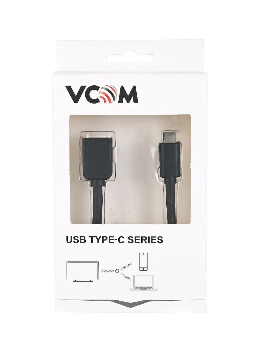 OTG переходник Type C USB 3.0 тайп си юсб кабель амортизатор Vcom 7856362  купить за 423 ₽ в интернет-магазине Wildberries