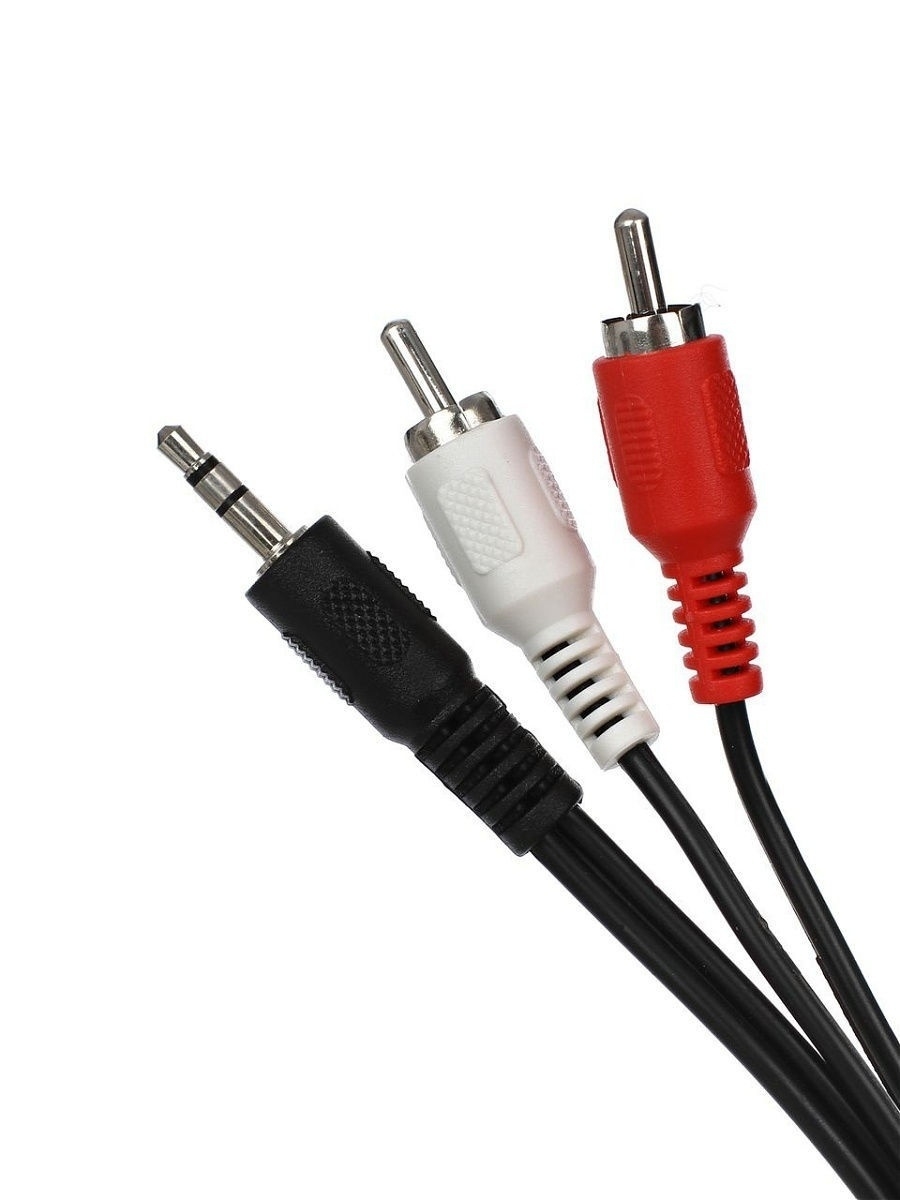 Кабель mini Jack 3.5 2 RCA 1.8 метра мини джек на рса медь Vcom 7856431  купить за 279 ₽ в интернет-магазине Wildberries