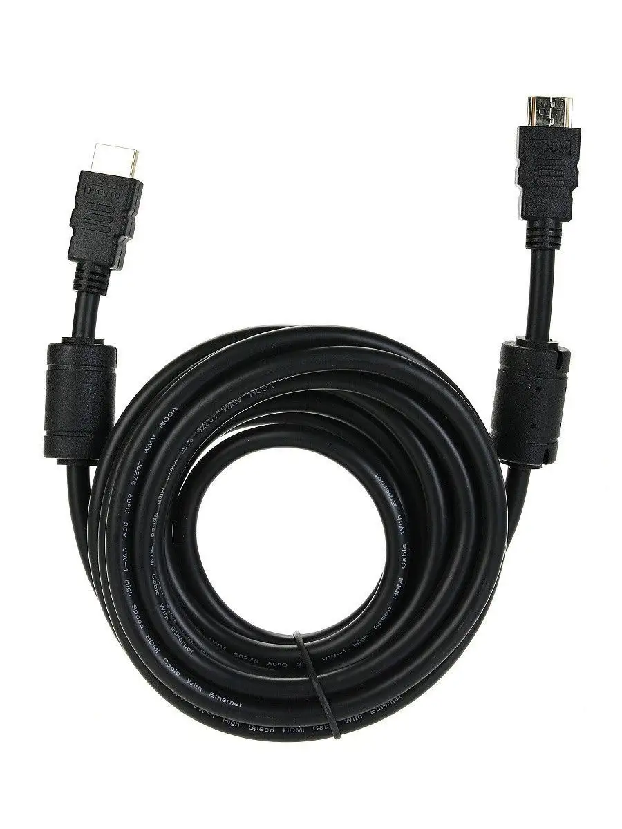 HDMI 1.4 кабель 5 м Full HD 1080P с фильтрами провод для тв Vcom 7856441  купить за 376 ₽ в интернет-магазине Wildberries