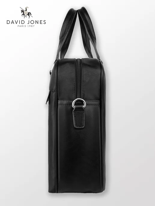 David Jones Портфель кожаный для документов а4, черный, фото 5
