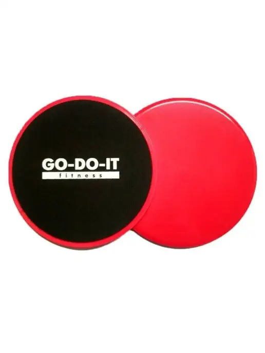 GO-DO-IT Диски для скольжения фиолетовые, красный, фото 2