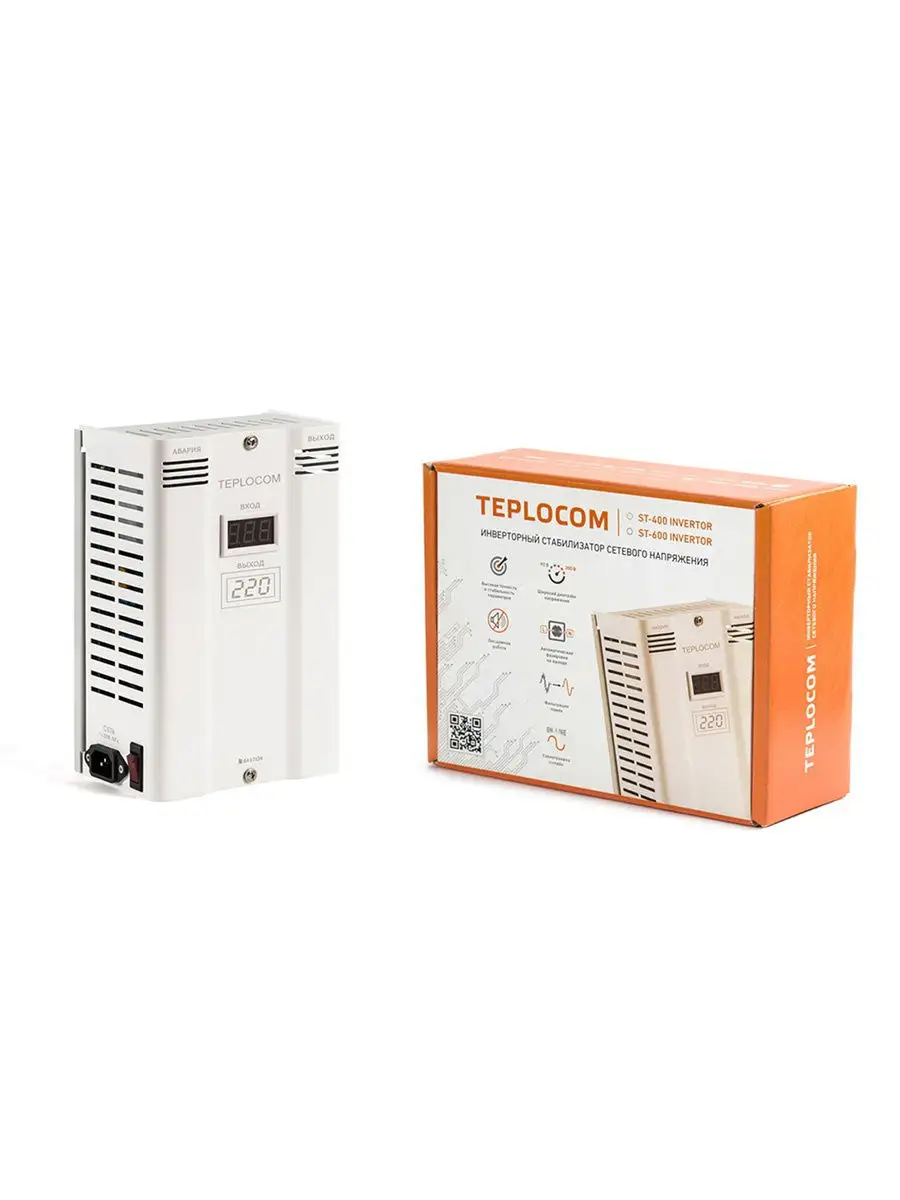 Инверторный стабилизатор для газовых котлов отопления TEPLOCOM ST-600  INVERTOR Teplocom 7879533 купить в интернет-магазине Wildberries