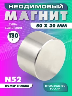 Неодимовый магнит 50х30 мм N52 Мощный, Бытовой Magnet LTD 7891663 купить за 1 138 ₽ в интернет-магазине Wildberries