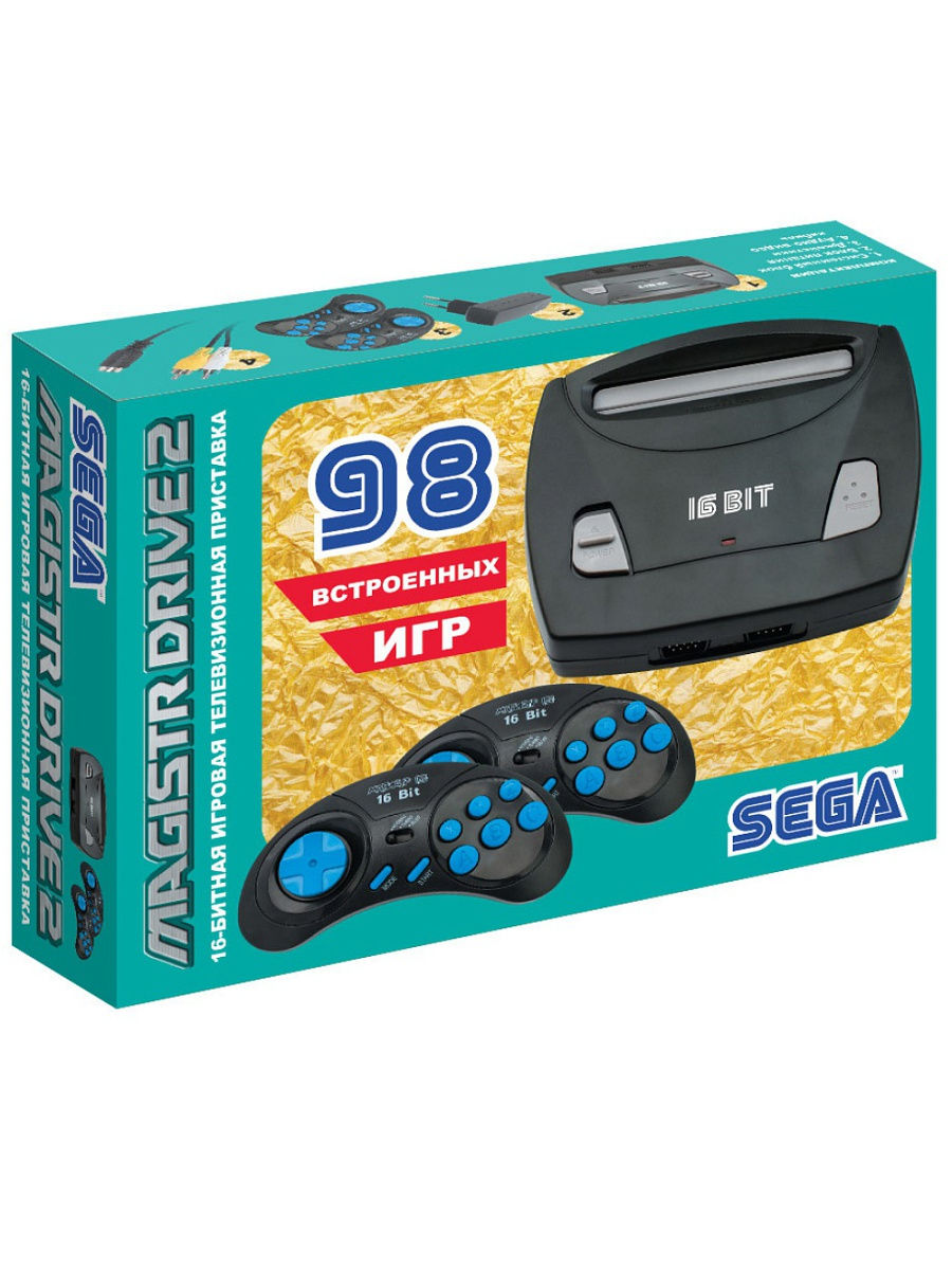 Игровая приставка Sega Drive 2 lit 98 игр MEGA DRIVE 7913795 купить в  интернет-магазине Wildberries