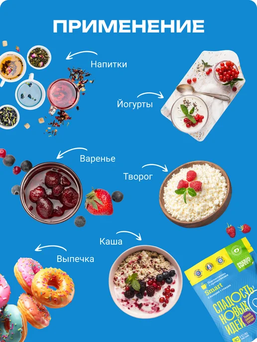 Пребиосвит Сахарозаменитель Смарт без сахара 100г без горечи и привкуса, 100 г, фото 6