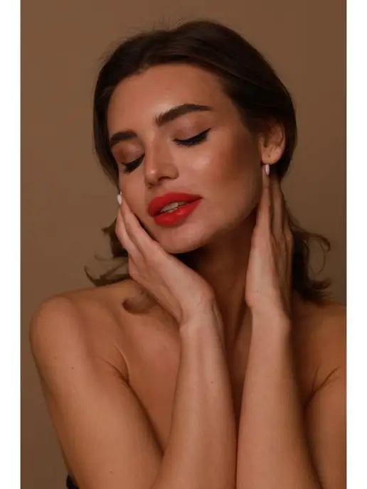 Aden помада для губ матовая стойкая эффект тату 05Sensual Mellow, красный, фото 2