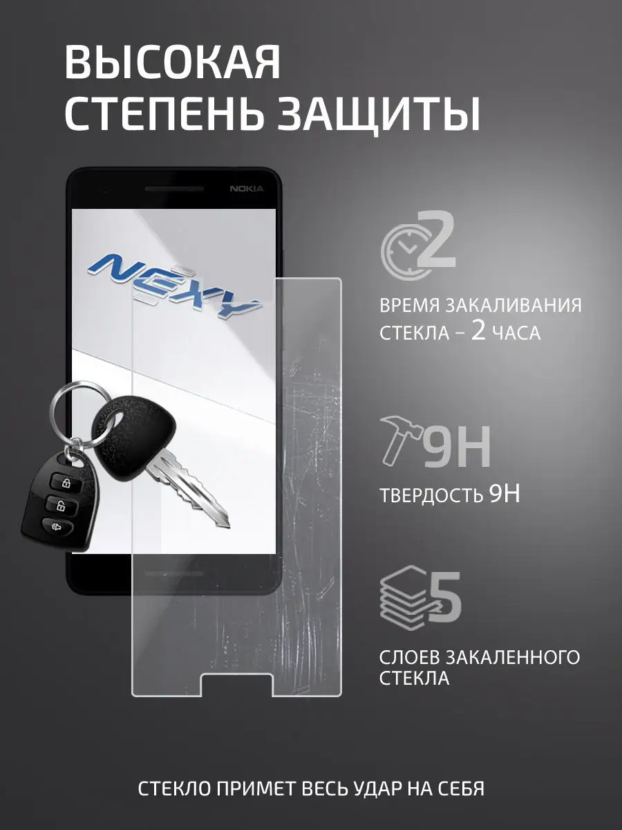 Защитное стекло для телефона Nokia 2.1 (2018) Volare Rosso 8032663 купить в  интернет-магазине Wildberries