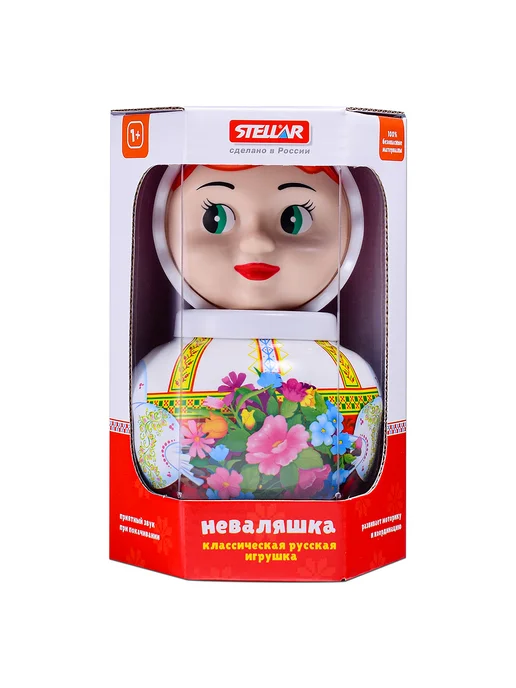 Stellar Неваляшка малая Аленушка 18 см игрушка для малышей, белый, фото 5