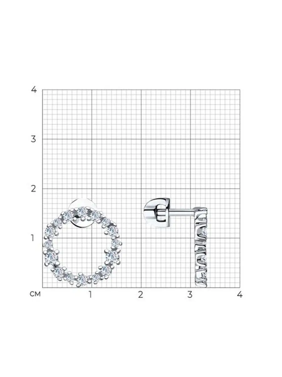 Серьги серебряные 925 пробы ювелирные SOKOLOV 8056880 купить за 1 552 ₽ в  интернет-магазине Wildberries