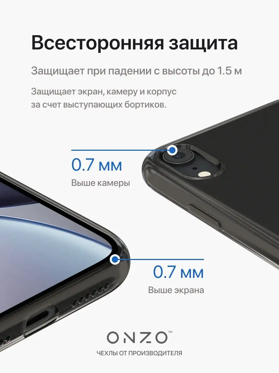 Прозрачный чехол на iPhone XR ONZO 8076489 купить за 199 ₽ в  интернет-магазине Wildberries