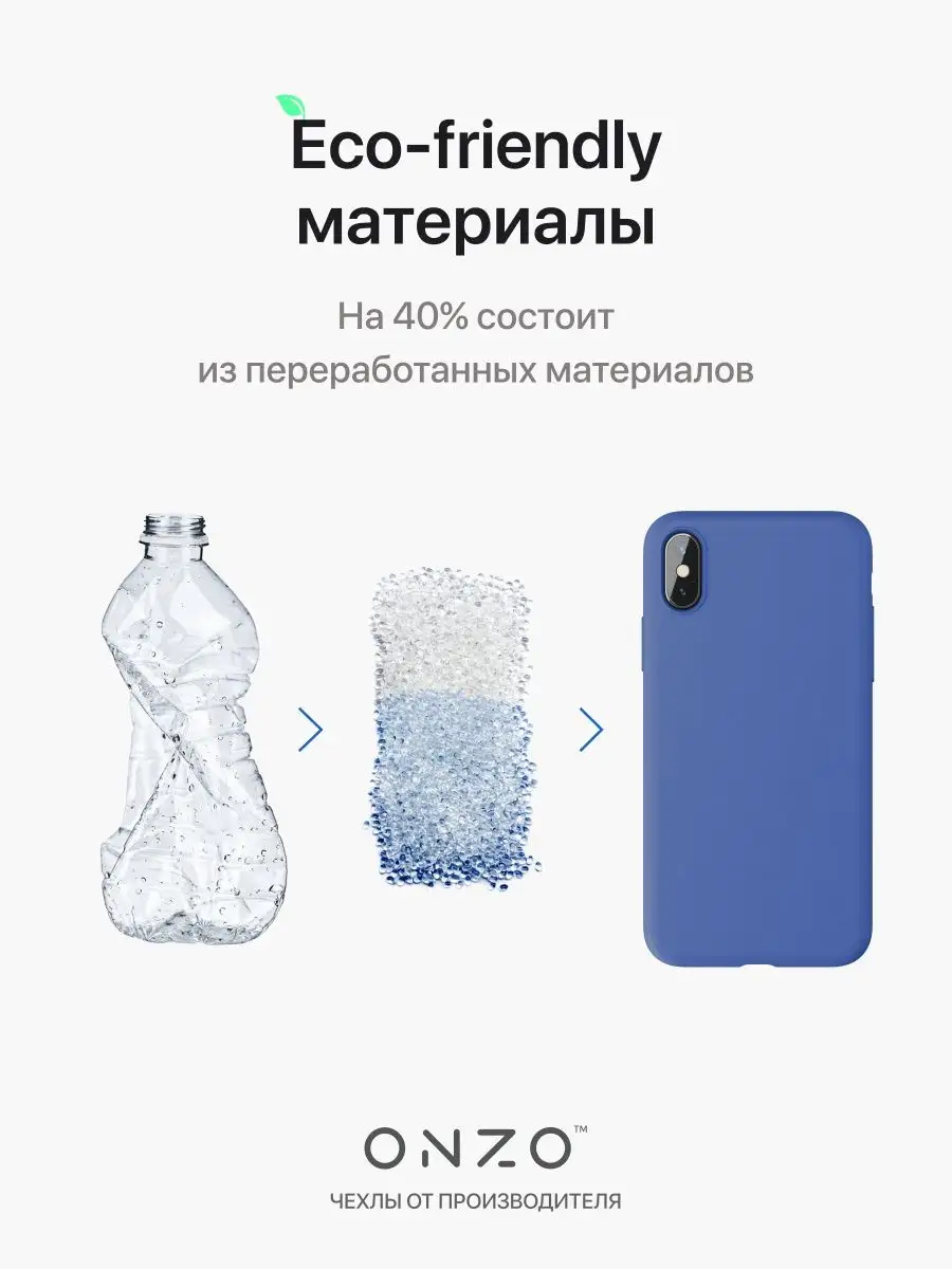 Чехол на iPhone X матовый синий Чехол на Айфон 10 ONZO 8102922 купить в  интернет-магазине Wildberries