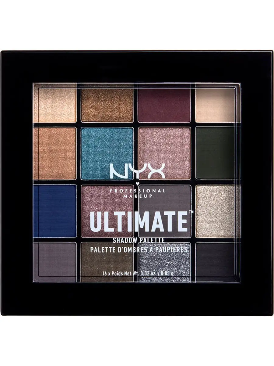 Палетка теней ULTIMATE SHADOW PALETTE 16х0,83 гр NYX PROFESSIONAL MAKEUP  8104713 купить в интернет-магазине Wildberries