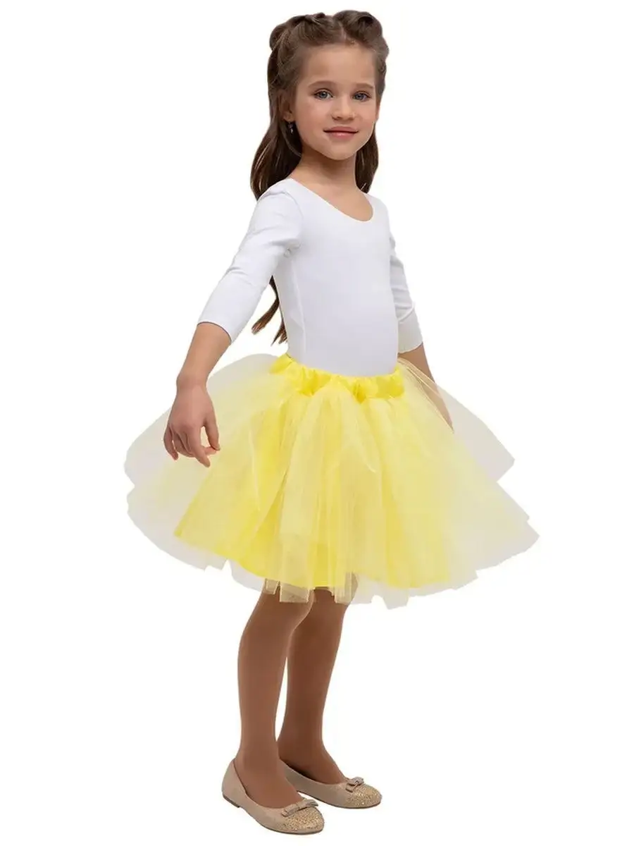 Нарядная фатиновая юбка пачка для девочки желтая Вестифика 8116146 купить  за 1 040 ₽ в интернет-магазине Wildberries