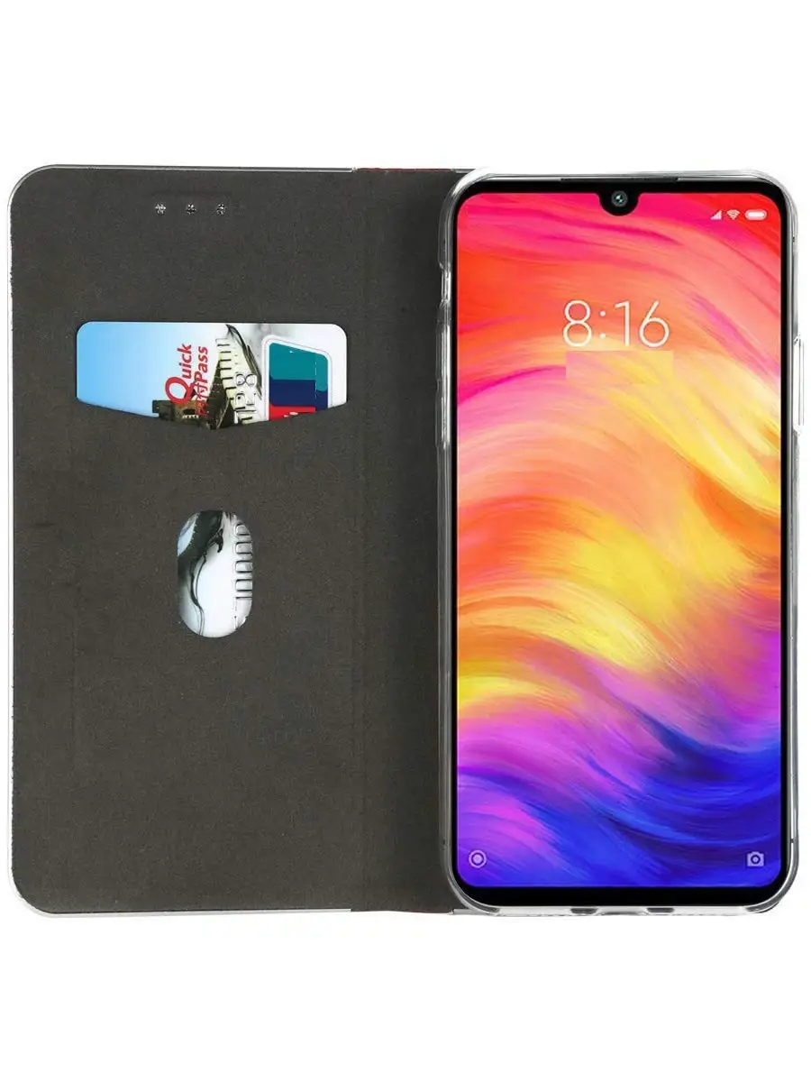 Чехол книжка для Xiaomi Redmi Note 7 Чехол на Сяоми редми нот 7 Rosco  8116823 купить в интернет-магазине Wildberries