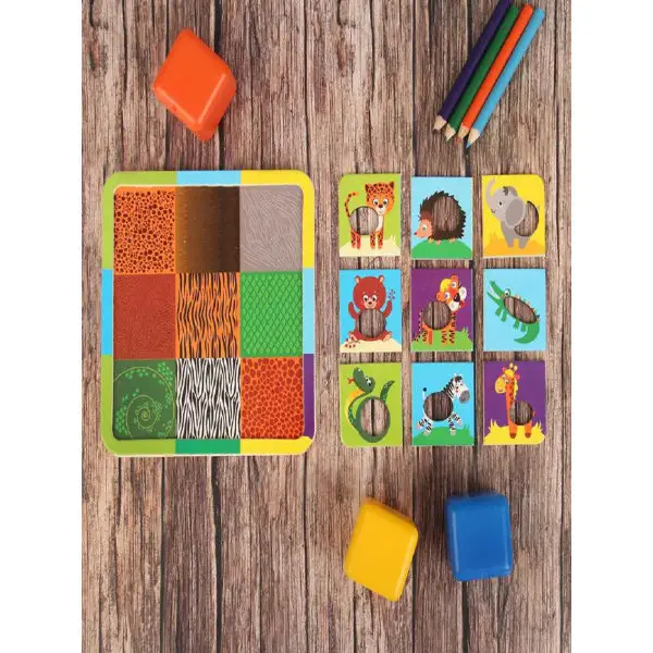 Рамка-вкладыш/Развивающая игрушка/Деревянная игрушка/Животные-рыбки/Двустороняя