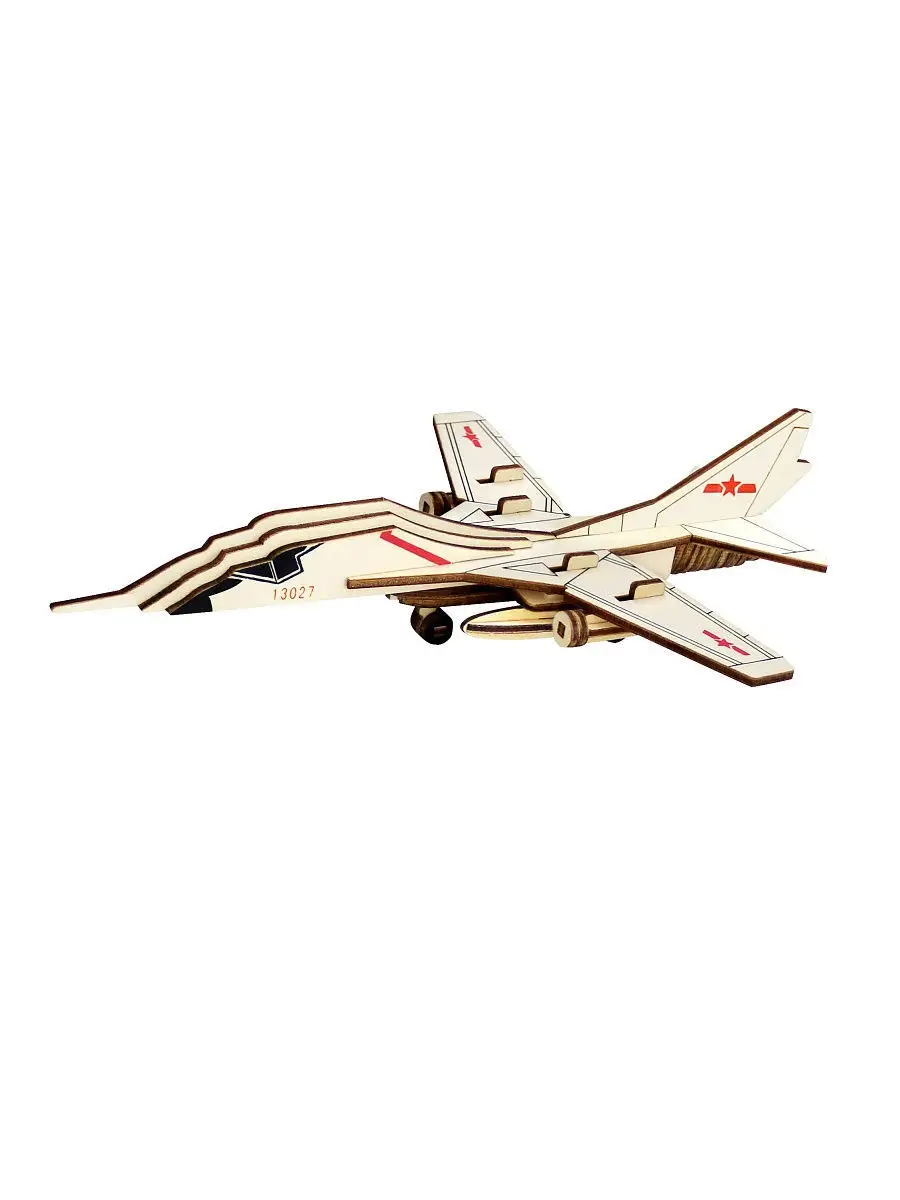 КАНЦТОВАРЫ: Модель из дерева Самолет И, 9 деталей, размер х70х35 мм.