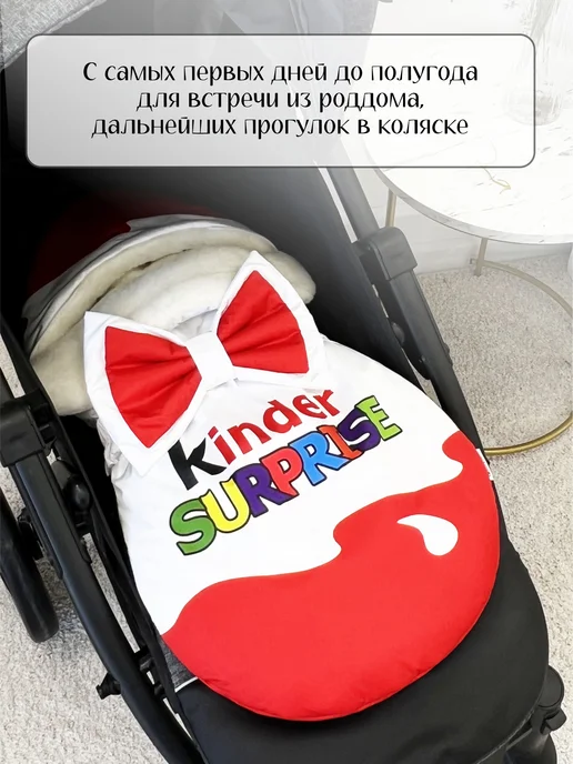 CherryMom Конверт на выписку зимний Меховой, белый, фото 5