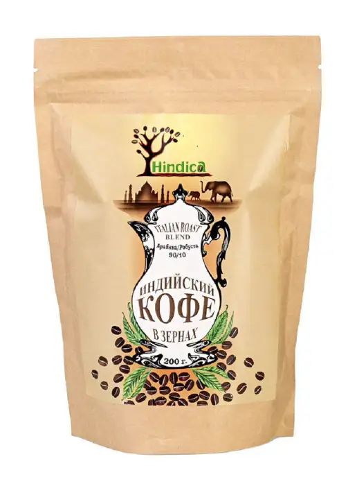 Hindica Кофе индийский в зернах Italian Roast Blend, 200 г, 200 г, фото 2