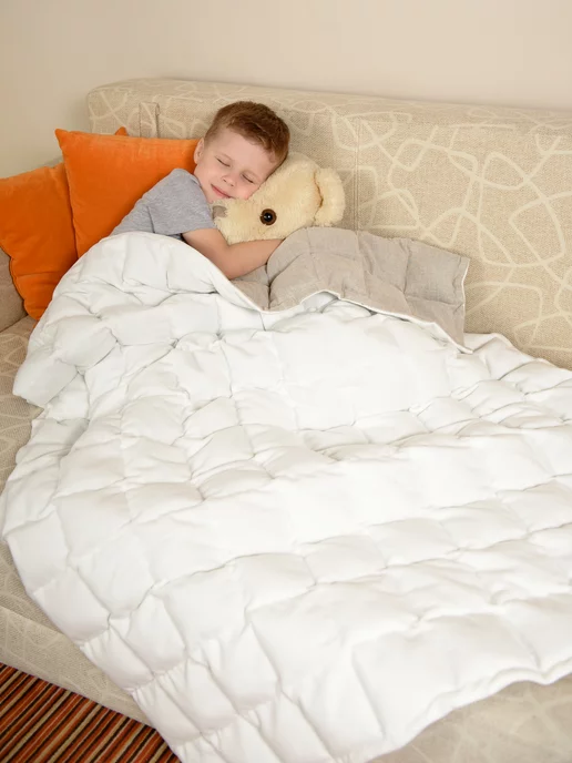 BIO-TEXTILES Одеяло-плед утяжеленное с лузгой гречи детское 90x120 2,9 кг, 90x120, 2,9 кг, фото 6