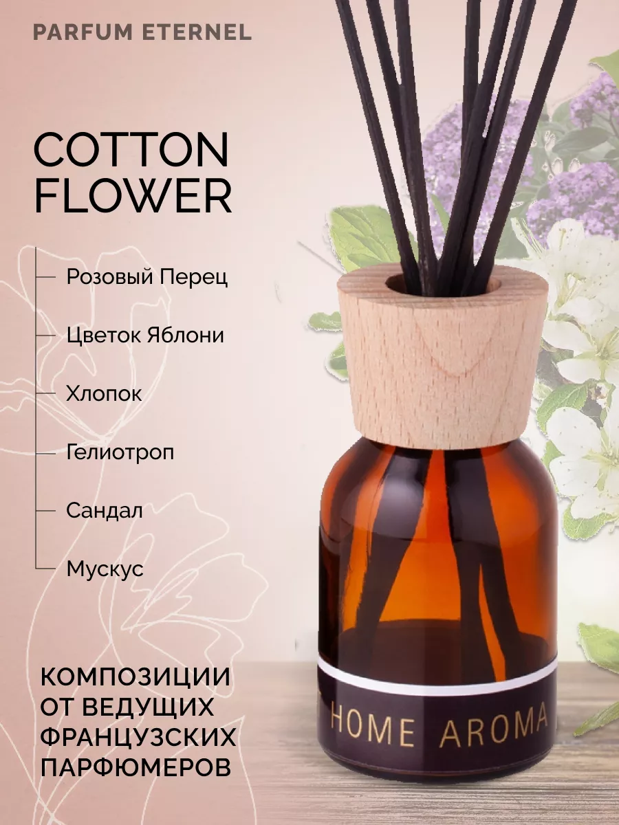 Ароматизатор для дома Cotton flower 110 мл Parfum Eternel 8271671 купить в  интернет-магазине Wildberries