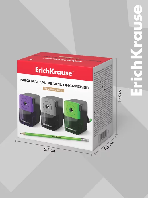 ErichKrause Точилка механическая с контейнером, цвет корпуса ассорти, вариант, фото 5