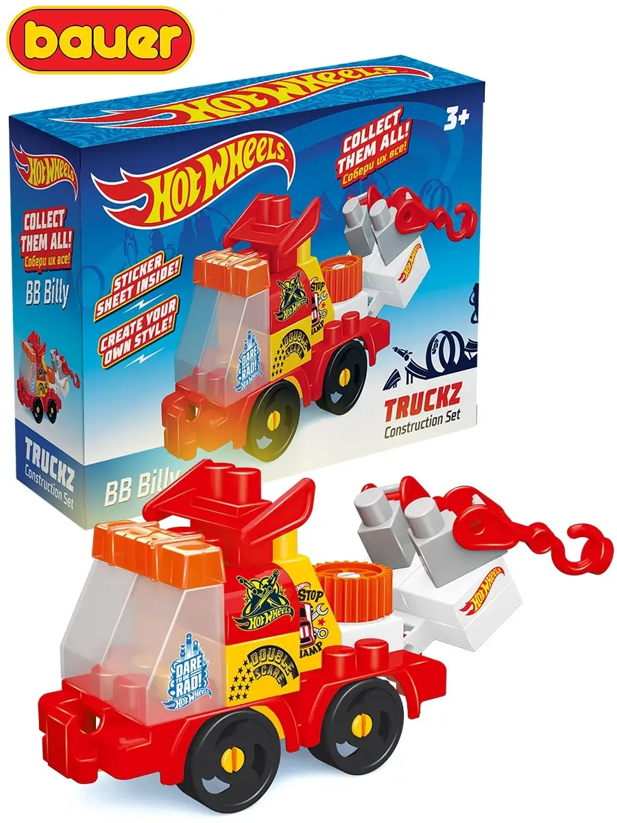 Конструктор машинка Bauer Hot Wheels Truckz BB Billy 3+ Bauer. 8310981  купить в интернет-магазине Wildberries