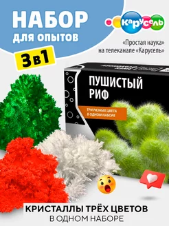 Набор для опытов и экспериментов Пушистый риф Простая наука 8318344 купить за 310 ₽ в интернет-магазине Wildberries