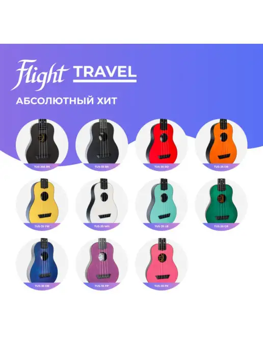 Flight Укулеле сопрано Travel TUS 35 RD с чехлом, красный, фото 7