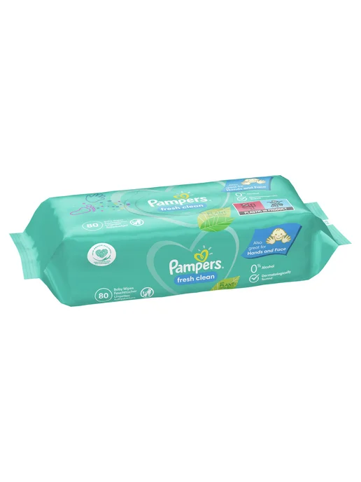 Pampers Влажные салфетки для малышей Fresh Clean 80 шт шт, 80 шт, фото 2