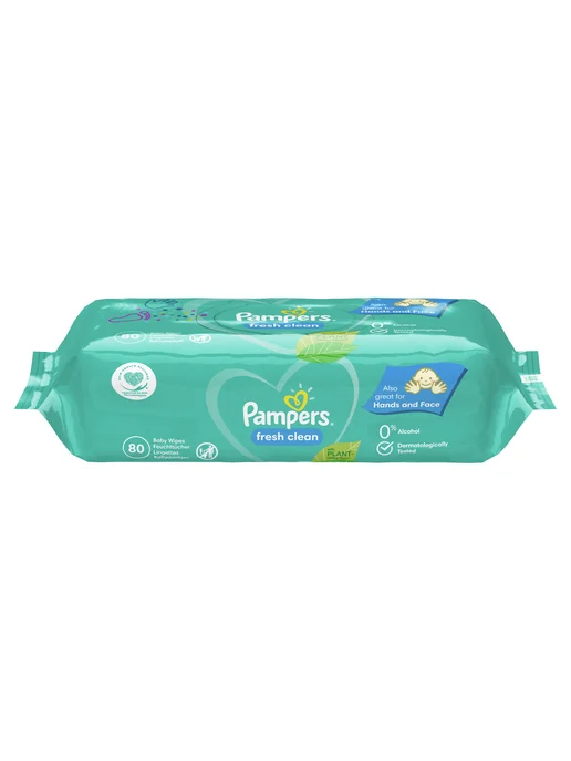 Pampers Влажные салфетки для малышей Fresh Clean 80 шт шт, 80 шт, фото 3