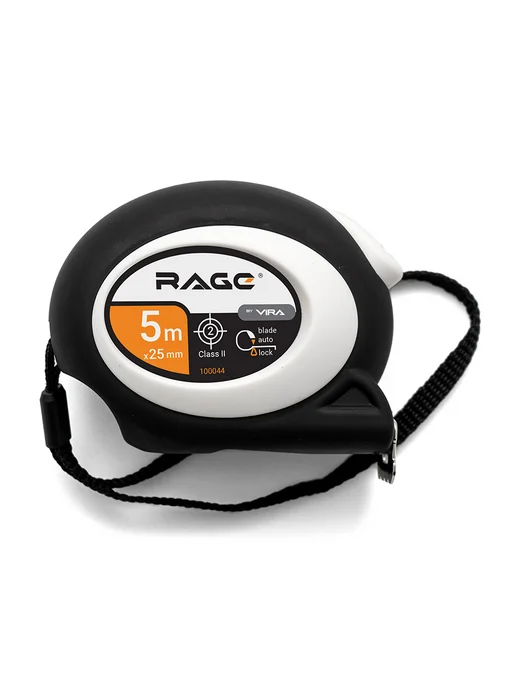 Rage Рулетка строительная с автостопом 5 м х 25 мм Soft-Touch, 5 м, фото 7