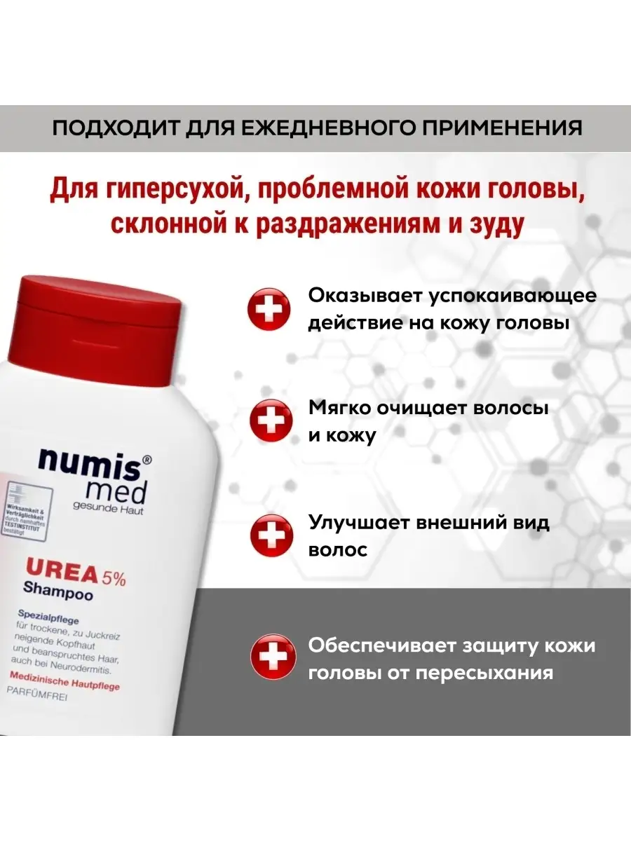 Шампунь для волос с мочевиной, 200 мл numis® med 8419979 купить в  интернет-магазине Wildberries