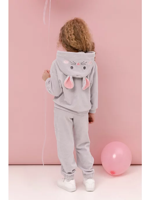 Fluffy Bunny Спортивный велюровый костюм Мышка, серый