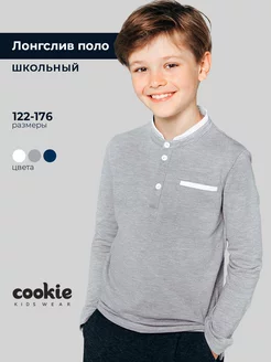 Лонгслив школьный поло с длинным рукавом Cookie 8504666 купить за 1 744 ₽ в интернет‑магазине Wildberries