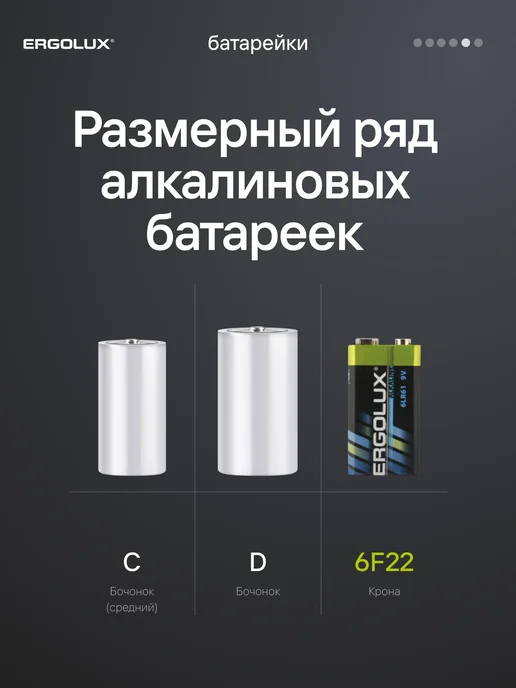 Ergolux Батарейка крона 6LR61BL-1, 6LR61, 1шт, 1 шт, фото 4