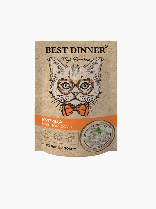 Best dinner Корм влажный для кошек Курица с белом соусе 24х85, 24x85, фото 6