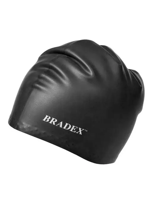 Bradex Шапочка для плавания для длинных волос, черный, фото 3