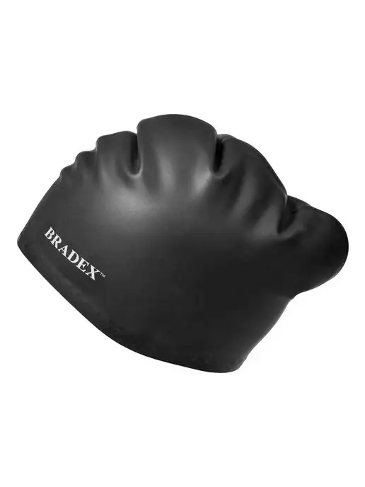 Bradex Шапочка для плавания для длинных волос, черный, фото 4