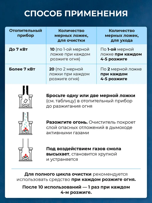 Aura Средство для чистки дымохода 500гр, 500 г, фото 4