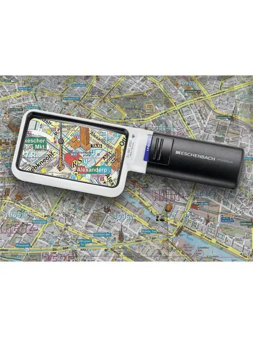 Eschenbach Лупа для чтения ручная с подсветкой mobiluxLED 3.0х 90х54 мм, 3.0x90x54 мм, фото 2