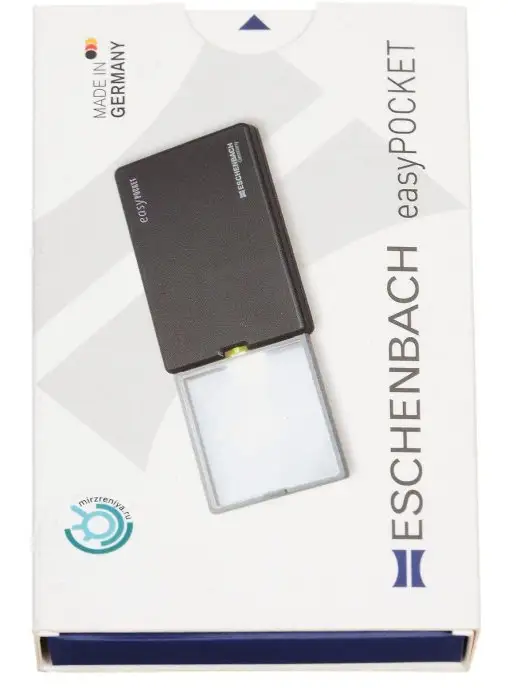 Eschenbach Лупа френеля с подсветкой тонкая easyPOCKET 4х 50х45мм, 4x50x45 мм, фото 5