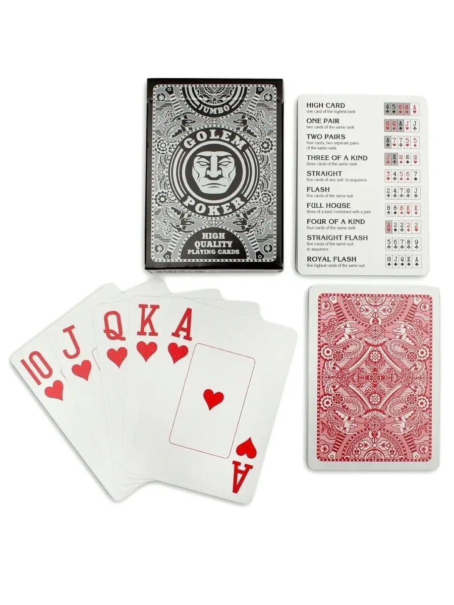 Игральные карты 54 шт (poker size index jumbo, 63*88 мм) Miland 8591505  купить в интернет-магазине Wildberries