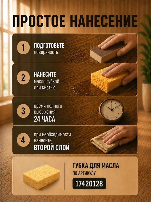 GAPPA Масло для дерева, цвет 0015 орех, 200 мл, 200 мл, фото 5