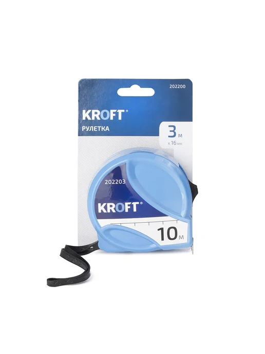 KROFT Рулетка измерительная строительная 10 м х 25 мм, 10 м, фото 8